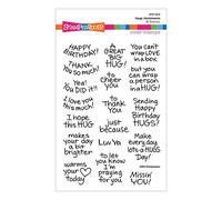 Spellbinders Sentiments Lot de tampons Transparents de la Collection Stampendous Hugs, Claire, Un