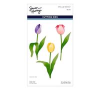 Spellbinders Simon Hurley Lot de 3 matrices gravées en métal de la collection Tulip Garden