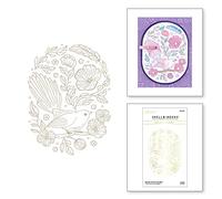 Spellbinders The Stylish Ovals Collection Plaque métallique Motif oiseaux