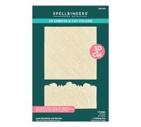 Spellbinders Toile de fond et bordure 3D de luxe en relief et dossier découpé de The Mirrored Arch Collection, One