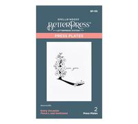 Spellbinders Toutes Les Occasions Floral L et Sentiment Plaque de Presse, Coton, métal, Un