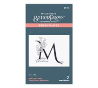 Spellbinders Toutes Les Occasions Floral M et Sentiment Plaque de Presse, métal, Un