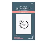 Spellbinders Toutes Les Occasions Floral O et Sentiment Plaque de Presse, métal, Un