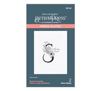 Spellbinders Toutes Les Occasions Floral S et Sentiment Plaque de Presse, métal, Un