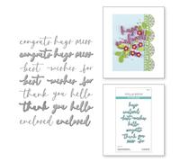 Spellbinders Vivid Script Sentiments Matrices de découpe gravées de la collection Vivid Expressions