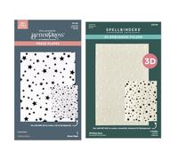 Spellbinders Wishing and Falling Stars Classeur de gaufrage 3D et ensemble BetterPress de la collection Little Smiles