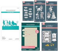 Spellbinders Wonder of Oz, Gotta Have it All Lot de gaufrage en papier - Silhouette, sentiments, étiquette, cadre, Dorothy, Toto, sorcière, Tin Man, épouvantail, lion, champ de coquelicots