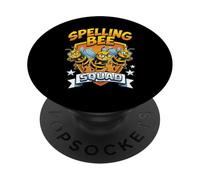 Spelling Bee Squad Cute Bees School Competition Team PopSockets PopGrip Adhésif