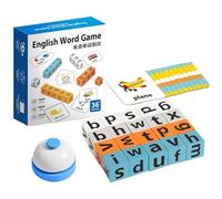 Spelling Game - PVC Educational English Word Spelling Toy,Hands-On Exploration | Competitive Word Challenges, Alphabet Blocks For Kids Ages 3+, Preschool, Kindergarten, Classroom