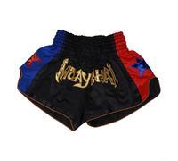 Spelonify Anotherboxer Unisexe Muay Thai Boxe Short Respirant MMA Combat Short avec Taille Élastique pour Polyester Kickboxing Training Fightwear pour Arts Martiaux (XS Noir)