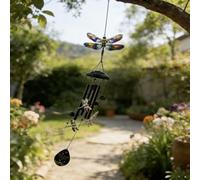 Spelonify Carillon éolien en métal pour extérieur, motif papillon colibri, décoration de jardin, 98,5 cm, décoration à suspendre pour cour, terrasse, balcon, maison