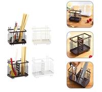 Spelonify Comptoir à ustensiles de cuisine en acier, organiseur d'outils de cuisine de grande capacité avec séparateur, bac de rangement pour couverts, porte-cuillère ventilé (blanc, grand)