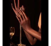 Spelonify Gants d'opéra longs transparents en nylon pour femme - Moufles de soirée transparentes - Sans couture - Bas brillants - Maille en dentelle - Couvre-mains élastique formel - Taille noire