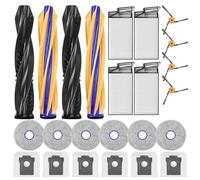 Spelonify Kit de brosse principale à double rouleau pour aspirateur Dreame X60, chiffons de nettoyage, sacs à poussière, accessoires d'installation pour tapis, sols durs (D)