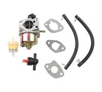 Spelonify Kit de carburateur avec joints, lignes de soupape filtrante pour tondeuse Gardenline GTX 196E compatible avec HUAYI 1P70FB Moteur Assemblée Pièces de rechange