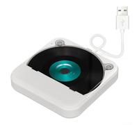 Spelonify Lecteur Portable avec entrée USB et AUX, changeur de Voiture Compact pour véhicules, Ordinateurs Portables, téléviseurs, lecteurs de disques externes, Construction ABS, Blanc