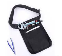 Spelonify Lot de 2 sacs à outils de jardinage et pochette de taille, tablier de jardin en tissu Oxford avec plusieurs poches pour outils d'élagage, sac de ceinture de service de serveuse, noir, 25 x 8