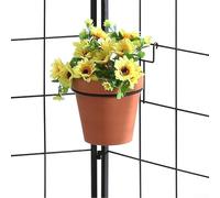 Spelonify Lot de 2 supports muraux à suspendre pour pots de fleurs en fer pour balcon, jardin pour plantes grasses, pothos, décoration peu encombrante, 18 x 16 cm (4 pièces)