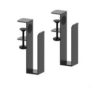 Spelonify Lot de 2 supports réglables sous le bureau pour ordinateur portable, sans perçage, support d'ordinateur, organiseur de rangement latéral en acier pour bureaux plats jusqu'à 0,27 cm