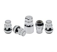 Spelonify Lot de 4 écrous de Roue de 1,5 mm avec onique pour Ford S-Max, Chrome plaqué Classe 10.9 en Acier au Carbone traité thermiquement, Clous antivol, Finition argentée