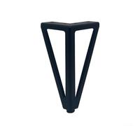 Spelonify Lot de 4 pieds de table triangulaires de rechange de 15,2 cm, pour chaises, lits, armoires, meubles en fer robuste avec coussinets antidérapants (noir)