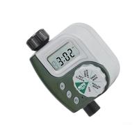Spelonify Minuteur d'arrosage automatique de jardin avec écran LCD, contrôleur d'irrigation programmable pour système d'arrosage extérieur, horloge numérique pour robinet de tuyau, gris et vert