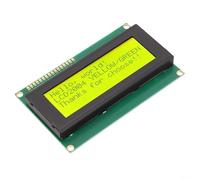 Spelonify Module d'affichage LCD 20 x 4, rétroéclairage Bleu Jaune, Compatible avec écran de caractères série 5 V, Carte d'interface microcontrôleur pour électronique et contrôle Industriel (Jaune)