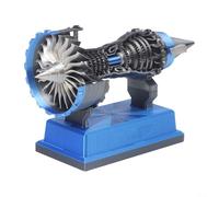 Spelonify Moteur à turboventilateur électrique de 12 cm, jouet de moteur à jet d'avion fonctionnel, unité de moteur turbofan avec LED bleue, réplique de moteur à jet en plastique, batterie (bleu)