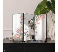 Spelonify Paravent de table pliable en acrylique de style chinois, mini séparateur de pièce ornement avec design créatif, présentoir pliable noir 23 x 11 cm (B)