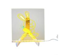 Spelonify Planche à dessin LED à faire soi-même pour enfants, tableau effaçable à sec en acrylique transparent avec stylos colorés, kit d'écriture et d'art créatif phosphorescent pour la nuit (20 x 20