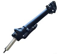 Spelonify Potence de vélo réglable, pliable, libération rapide, rehausseur de guidon, tige sans filetage, 28,6 mm, pièces pliantes en alliage, vélo extensible, tige 25,4 mm, pliage à gauche (avec