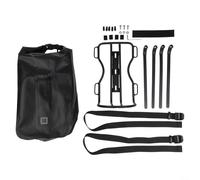 Spelonify Sac de fourche avant de vélo en nylon imperméable 10 L avec support en alliage d'aluminium pour vélo de route, vélo électrique et scooter - Sacoche réglable (1 porte-bagages + 1 sac)