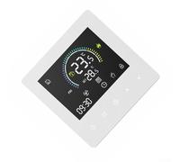 Spelonify Thermostat électrique pour chauffage au sol 25 A, statistique programmable pour chauffage au sol, contrôle de la température -90 °C, PC ignifuge, écart réglable, noir (blanc)