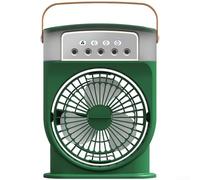 Spelonify Ventilateur brumisateur portable avec humidificateur, système de refroidissement à 5 buses, réservoir de 600 ml, 7 couleurs de lumière, refroidisseur rechargeable par USB pour bureau (modèle