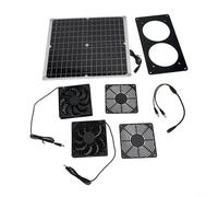 Spelonify Ventilateur d'échappement solaire avec panneau solaire de 30 W pour une utilisation en extérieur dans les serres, les niches, les poulaillers et les camping-cars avec ventilateurs haute