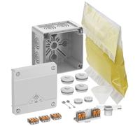 ELS Abox Pro XT SLK-4² - Boîte de jonction étanche IP68 avec résine moulée et connecteurs de câble - Bornes fixes au sol et sans vis - 450 V pour l'industrie et l'extérieur