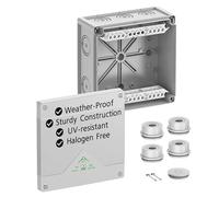 Spelsberg Abox 160-16² - Boîte de jonction professionnelle IP55/IP66 avec bornier surélevé sans vis - Certifié VDE, points de fixation internes pour intérieur et extérieur (gris)