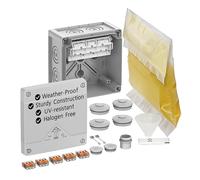 SPELSBERG Abox Pro XT SL-4² - Boîte de jonction IP68 avec résine moulée et connecteurs de câbles Accessoires - Boîtier électrique avec bornes surélevées et sans vis - 450 V pour l'industrie et