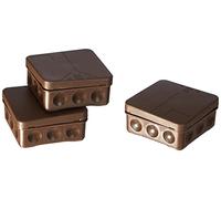 Spelsberg AK3-AT1-GL-M-X Lot de 3 boîtes de dérivation 2K-12-L/br Vide Marron Rouge pour Montage Mural/Plafond