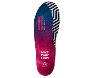 Spenco Ground Control Low Arch Insole - Semelle antidérapante avec support en nylon | Rembourrage à retour d'énergie | Réduit la pronation | Idéale pour les actifs - 1 paire - Taille EU 40-42