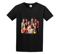 Spend Freely Womens Artist Pre-Cotton Full House Tshirt Unisex 100% Cotton Short-Sleeve T-Shirts Black XL