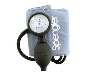 SPENGLER Lian Classic, Tensiomètre Mécanique pour Mesure de la Pression Artérielle, Précis, Double Tubulure, Résistant, Mécanisme Horloger, Poire Grand Volume, Connectique Facile, Brassard M Fourni (Gris, taille M, en nylon)