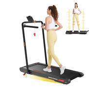 Sperax Tapis de course pliable 5 en 1 pour la marche - 12 km/h - Avec inclinaison, tapis de course et télécommande - Pour la maison et le bureau - Noir et rouge