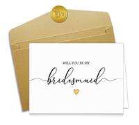 Spercy 11 cartes de demande en demoiselle d'honneur avec enveloppe, 8 Will You Be My Bridesmaid, 2 Will You Be My Maid of Honor, 1 Will You Be My Matron of Honor