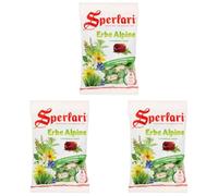 Sperlari - Bonbons Durs aux Extraits de 7 Herbes Alpines Différentes, Sans Gluten - 200 gr (Lot de 3)