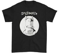 Spermbirds Men's Pig T-Shirt O-Neck Funny Tee Short Sleeve Black XXL