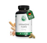 Spermidine Forte 5,5 mg - Hautement dosée à partir d'extrait de germe de blé de première qualité - 90 gélules végétaliennes (approvisionnement pour 3 mois) - Green Naturals®
