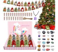 SPERMUOY Calendrier De l'Avent Pierre Precieuse,Calendrier de l'Avent 2024 Enfants Pierre Precieuse, 24 Jours Noël Calendrier Avent Cristaux Minéraux Calendrier de l 'avent Femme Homme Kinder