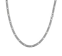 Speroto chaîne homme, collier homme, collier figaro, chaîne figaro, chaîne hip-hop, chaîne argent, chaîne en acier inoxydable(Argent Mat,6mm,55cm)
