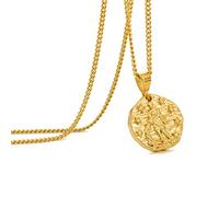 Speroto Collier zodiaque pour homme, en acier inoxydable avec pendentif en forme de 12 constellations, horoscope astrologie, Cadeaux de bijoux pour les femmes et les hommes(Verseau,or)
